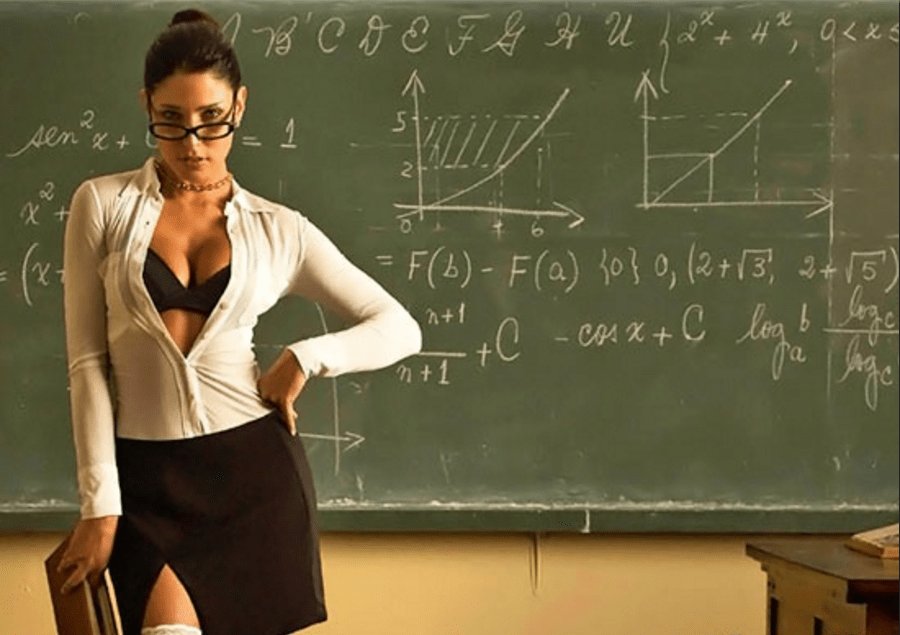 Учительница показала учащимся рисунок и предложила разделить