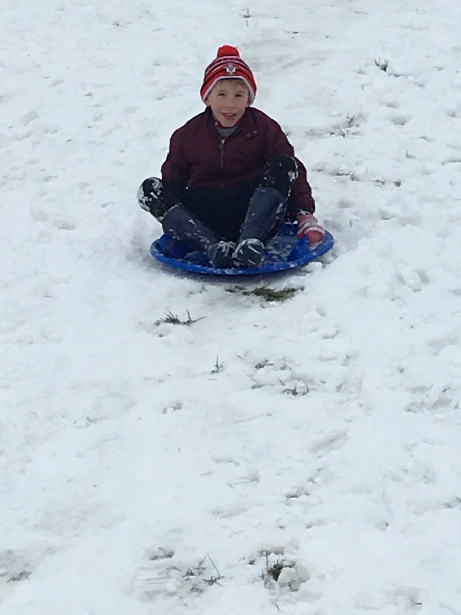 lynchy83's tweet photo. @FairisleJS Patrick enjoying sledging  and Patrick with his older sisters Kaci and Bethany https://t.co/yML7yJstAq