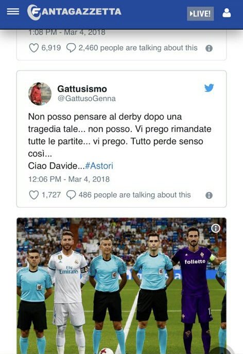 GattusoGenna's tweet photo. Volevo segnalare a @fantagazzetta un errore. Io NON sono Gennaro Gattuso e questa è una pagina fan base in onore dell'allenatore del Milan, come si evince dalla BIO. Mi scuso per l'incomprensione, ma un'analisi leggermente più approfondita avrebbe potuto impedirlo.
Buona giornata https://t.co/qldhY9XWYA