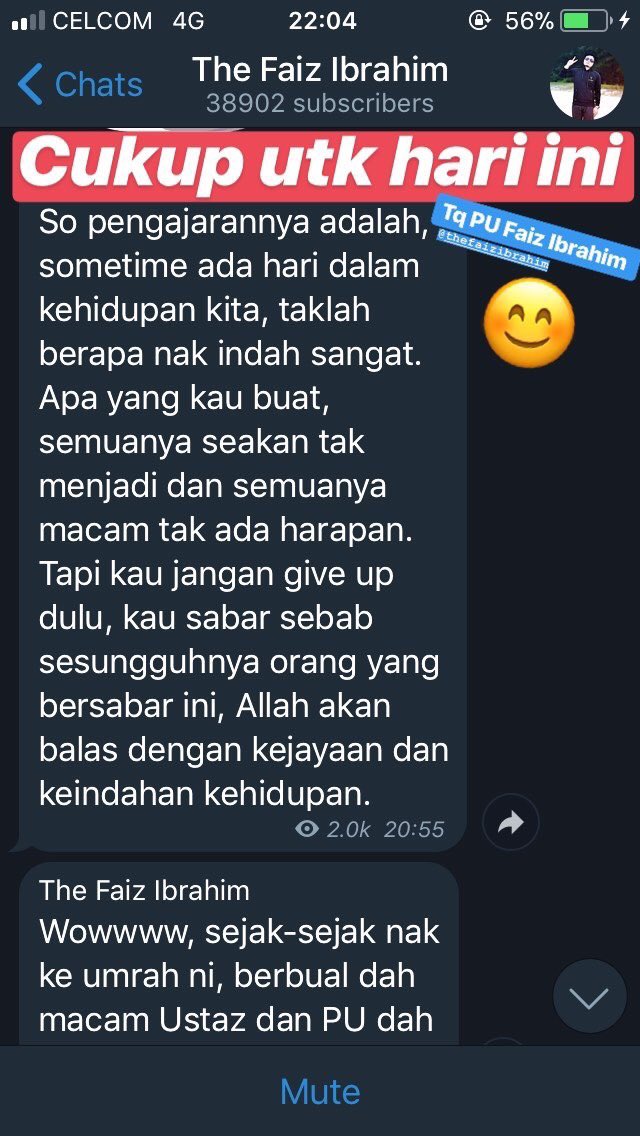 Amir Zuki On Twitter Hidup Ni Betoila Kena Banyak Bersabaq Dan Bersangka Baik Selalu Thefaizibrahim