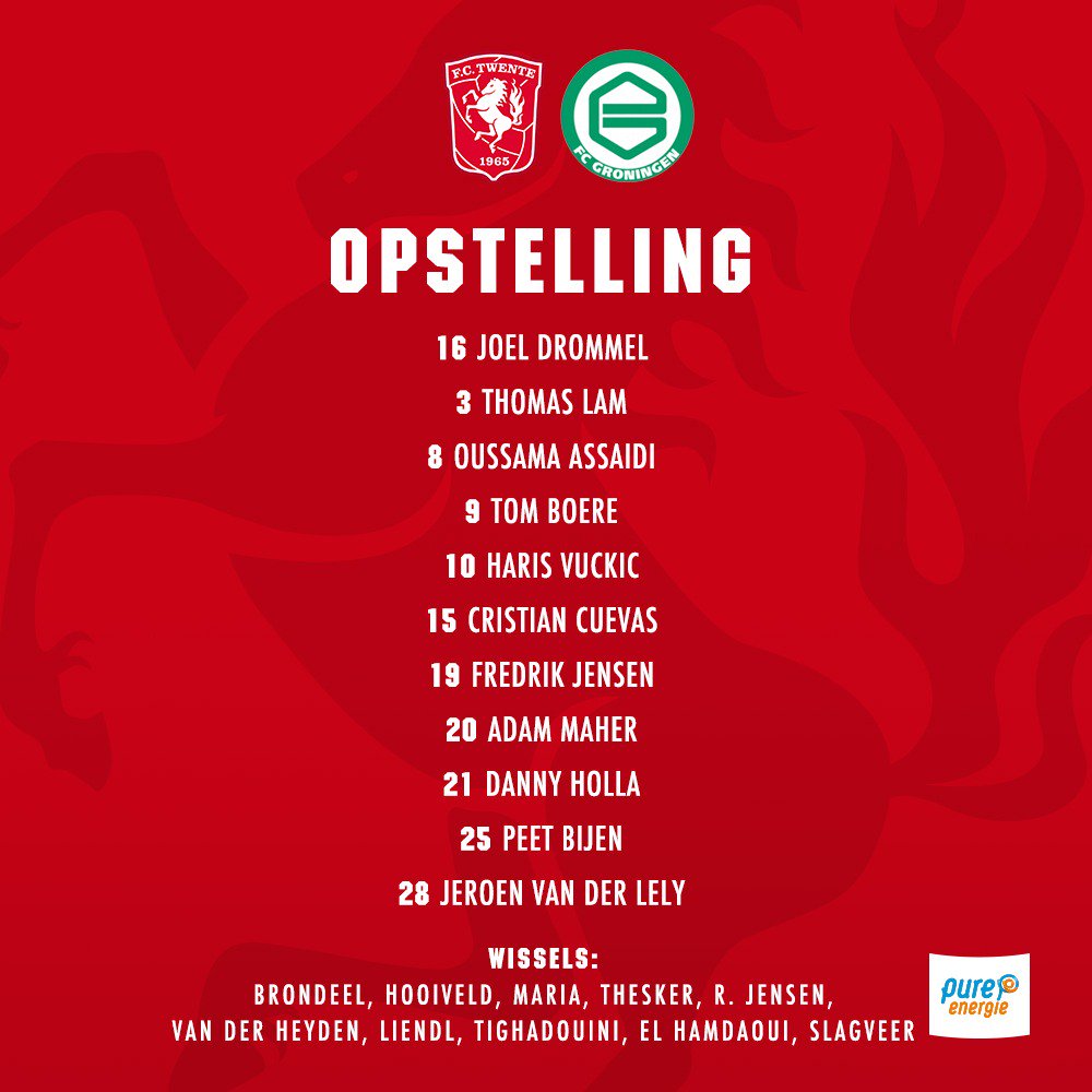 fctwente's tweet photo. De 1⃣1⃣  namen voor vandaag! #twegro 💪💪 https://t.co/UFDjWig1PH