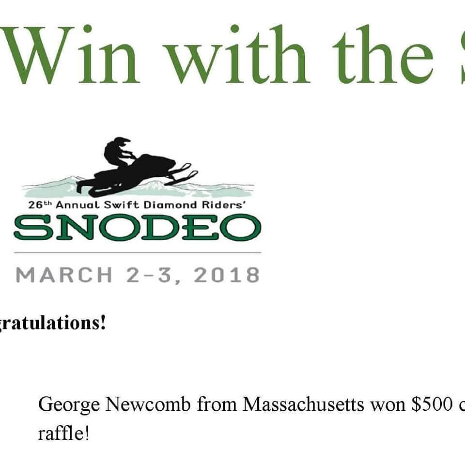 nhsnodeo's tweet photo. #Congratulations &amp; #thankyou for supporting SnoDeo &amp; the #SwiftDiamondRiders #SnowmobileClub! https://t.co/83UKWmIlgr