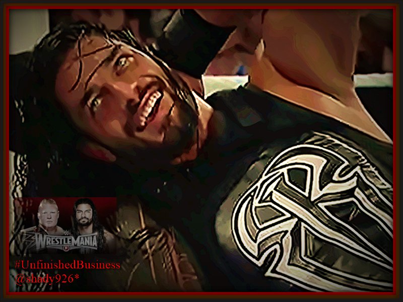 Shady926's tweet photo. #Roman that was one time you pissed off #Brock #GrandTimes #BadFinish #WM31 were on the way to take care of #UnfinishedBusiness #WM34 #NoCashInThisTime https://t.co/1DD8mxV3qP