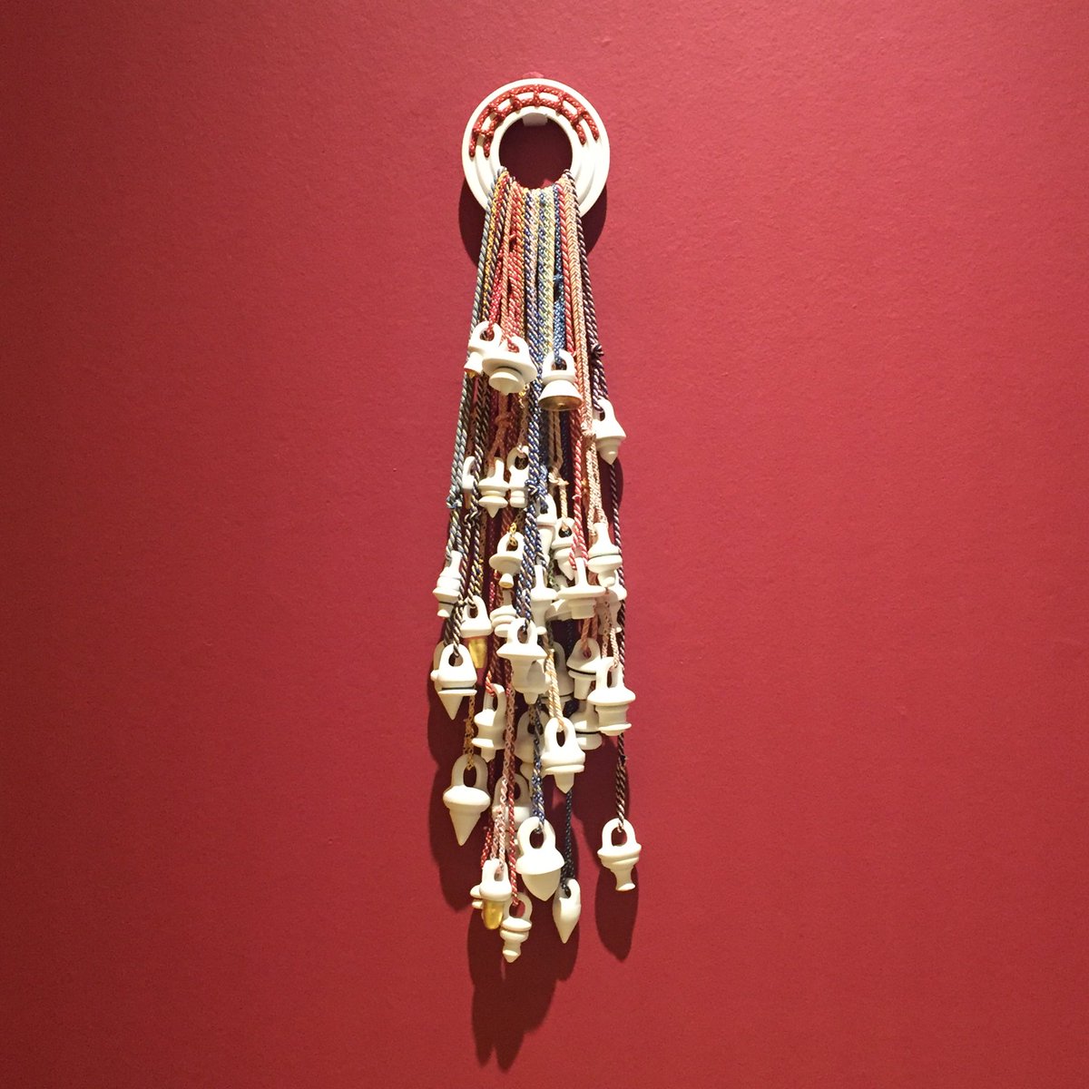 CraftsCouncilUK's tweet image. A new piece by @KateHaywood4 called Feast - inspired by 12 Elizabethan roundels - in her new exhibition @mcrartgallery which we highly recommend!