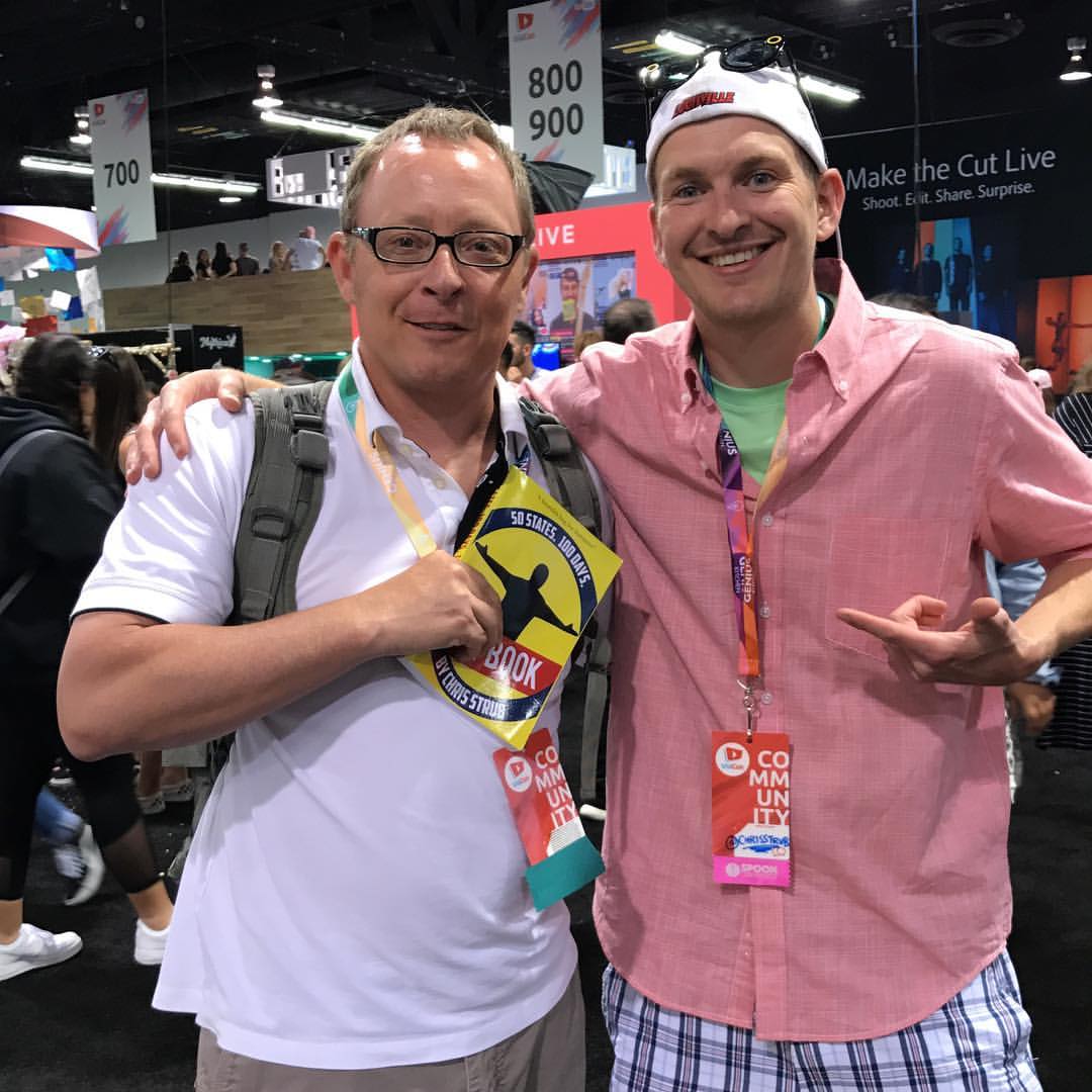 Todd_dot_LIVE's tweet photo. So honored to finally meet my friend @chrisstrub at #vidcon2017 #vidcon #contentmarketing #socialmediamarketing #digitalmarketing #inspire https://t.co/Rd08L0L84j