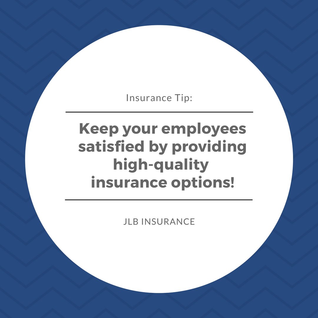 JLBInsurance's tweet photo. #InsuranceTip: Keep your employees satisfied by providing high-quality #insurance options: https://t.co/RroDjyjR3s https://t.co/PJmjsQ9bh9