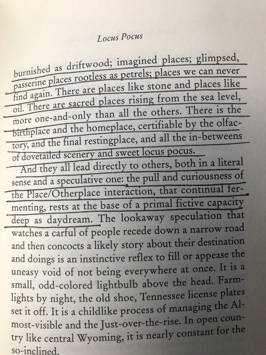 so_you_know's tweet image. “There are familiar places; remembered places, burnished as driftwood; imagined places...” 

from Chokecherry Places:Essays from the High Plains by M. Gilfillan 

#BreadLoaf Summer Reading has begun 🎉😊