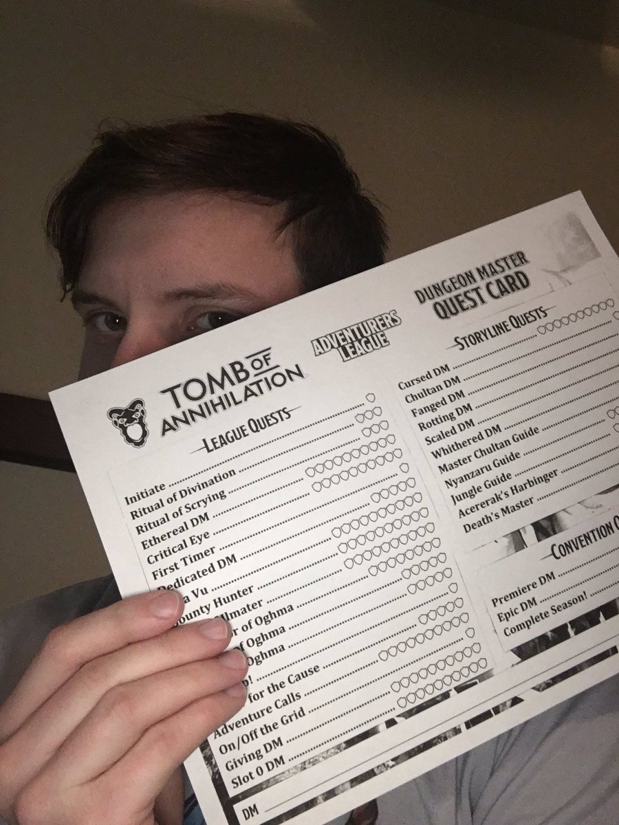 The1stVampyr's tweet photo. After six years of homebrew, time to slip into the mountain of content. High ho adventure league! #DnD #DMQuests https://t.co/Kl9kdY6FlB