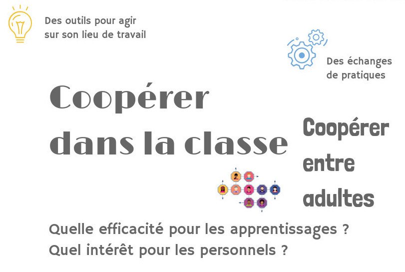 sgenpoitou's tweet photo. COOPERATION] Le @sgenpoitou vous offre une journée pour réfléchir à ce que veut dire coopérer dans la classe, coopérer entre adultes... Avec la participation de @ConnacSylvain @AurelieGLG @CahiersPedago @cemeapc et #Fespi https://t.co/nxpZHVTk0I https://t.co/S4WQUIaNVI
