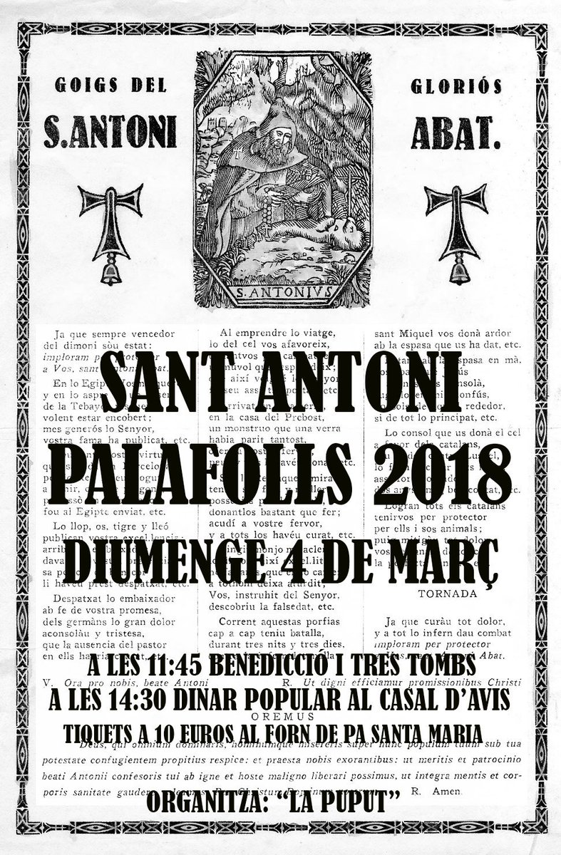 AjuntamentPLF's tweet photo. Una nova edició de la festa de Sant Antoni a càrrec de La Puput amb imatges per recordar. Us hi esperem al llarg del recorregut #festesPLF @radiopalafolls @avpalafolls https://t.co/USIMIdMvrc