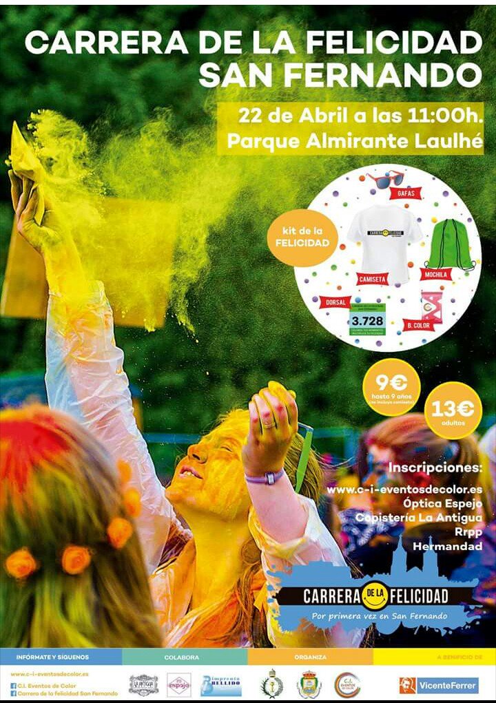 macarueda's tweet photo. La Carrera de la Felicidad llega a San Fernando, vamos allá!! @FVICENTEFERRER  @turismosanfdo https://t.co/SuWnPVjij0
