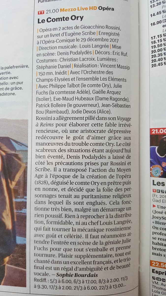 SophieBourdais's tweet photo. A (re)voir ce soir sur @mezzo_tv le délicieux #ComteOry de @Opera_Comique avec @LouisLangree @OrchestCElysees @JulieFuchsPro #GaelleArquez #PhilippeTalbot... https://t.co/4AvSwg3WAc