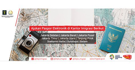 septianGK's tweet photo. Ajukan Paspor Elektronik di Kantor Imigrasi Berikut https://t.co/reqorgfqfA