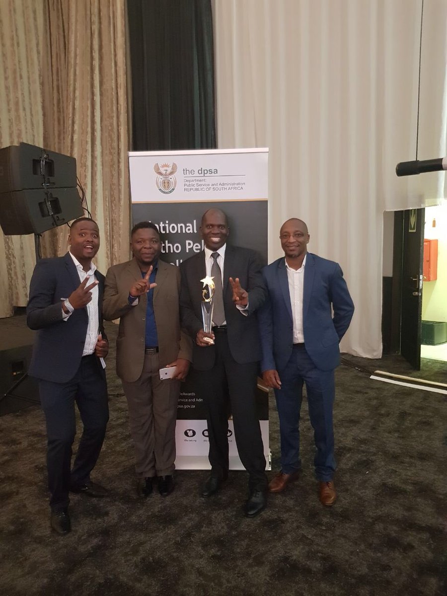 duncanvk's tweet photo. Team GDE winning Gold at the Batho Pele National Excellence Awards for the best Implemented Project ( ICT in Schools Project) Hosted By the DPSA @EducationGP @Lesufi @emaster_mosuwe @PNtsobi https://t.co/PCcHCem5yJ