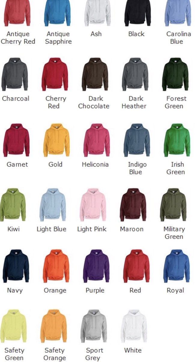 school leavers hoodies colours