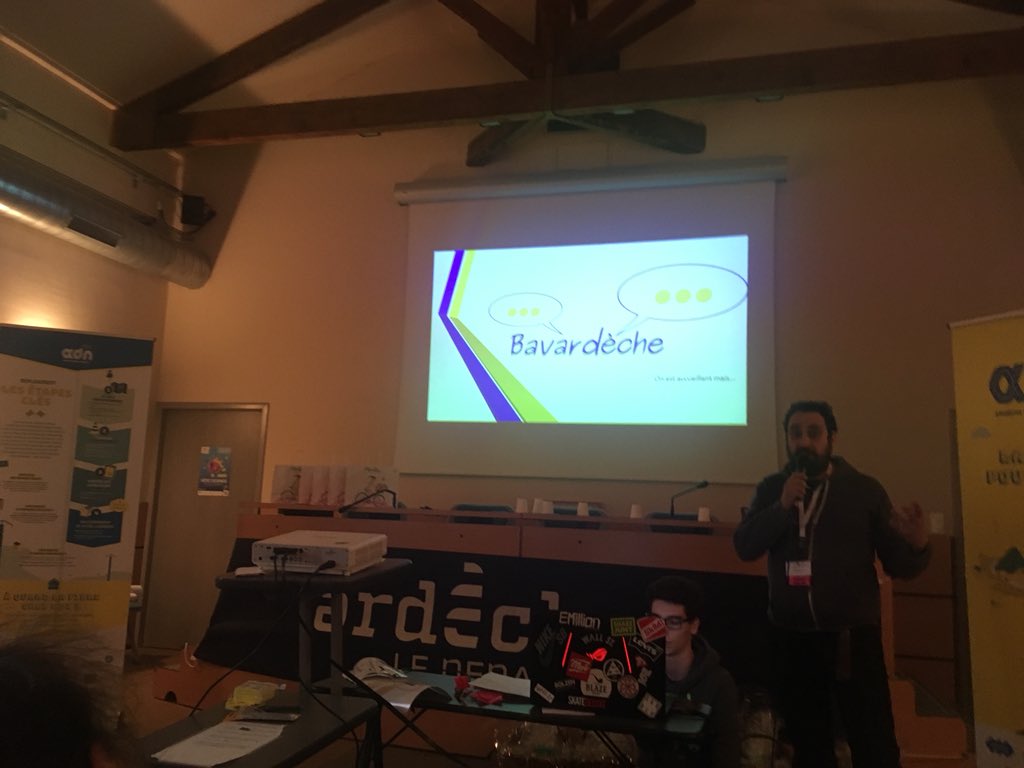 datactivi_st's tweet photo. 6eme projet : Bavardeche, trouver une solution au tourisme de masse et fidéliser les visiteurs. Tourisme de proximité convivial fondé sur le volontariat. #hack07 #OpenDataDay https://t.co/PrnfauZDcz