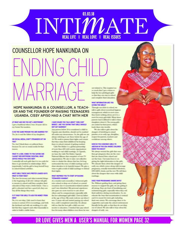 thezoneug's tweet photo. Here is @nankunda2005 So passionate about #endingchild marriages,find out more about her in today's @newvisionwire https://t.co/nlDYATdRfX
