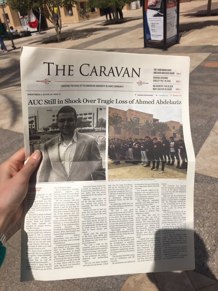 Caravan_AUC's tweet photo. The second issue of the semester has arrived! Get your copy now #issueoftheweek https://t.co/OFADVQ7KxW