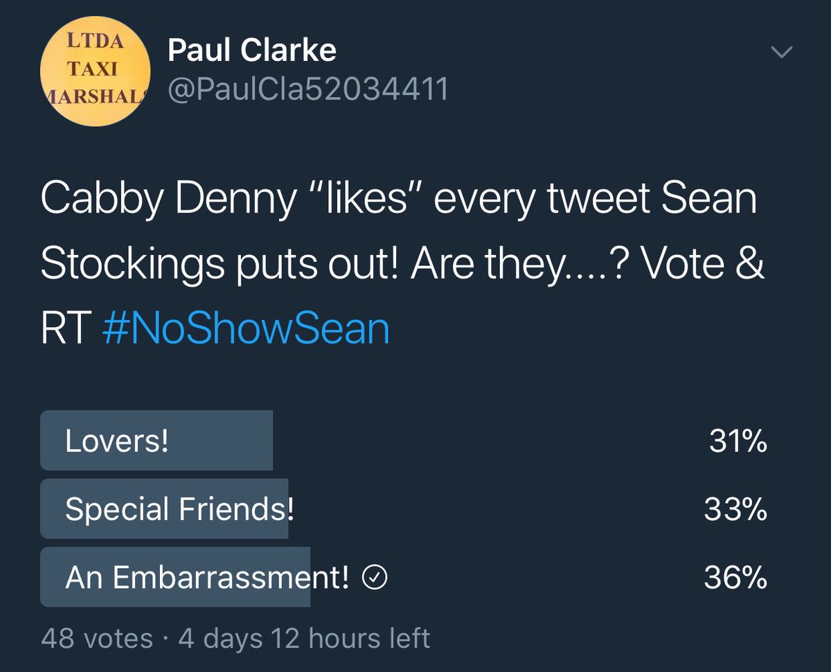GordonTracey04's tweet photo. Have you 2 “Lover Boys” voted @cabbydenny loves @seanblackcab 😂😂😂 https://t.co/t9QQZZulzd