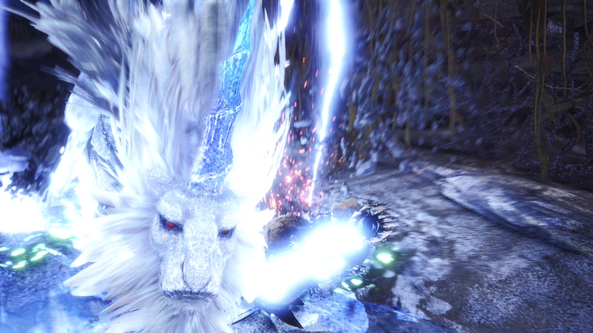 Tempered kirin photo bombed quest fail screen ;-;