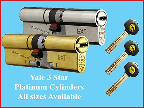 Home security has to be at the top of most peoples to do list. Whether you have just moved house or upgrading an old outdated Euro Cylinder.
The choice of 3* Euro Cylinders has multiplied 10 fold, so which one do you choose? The Yale 3 Star Platinum Euro Cylinder off course!