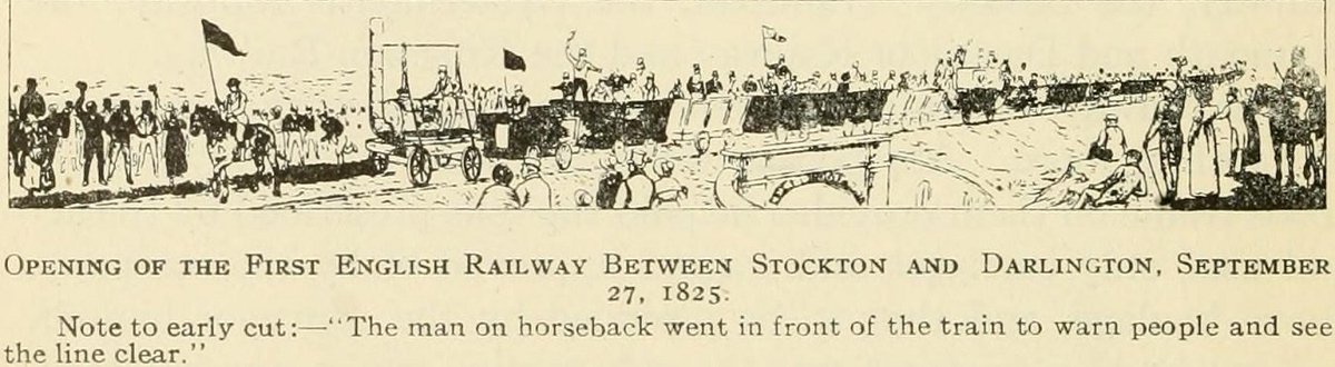 Railwaypast's tweet photo. Opening of the first English Railway. September 27th 1825 https://t.co/Bsec2KEz8u