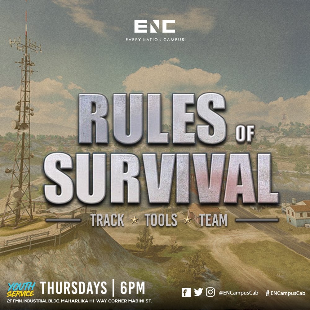 encampuscab's tweet photo. We’re excited for our new series this March entitled Rules of Survival! Invite your friends! #ENCampusCab #ROSCab https://t.co/rZXm9YAbAI