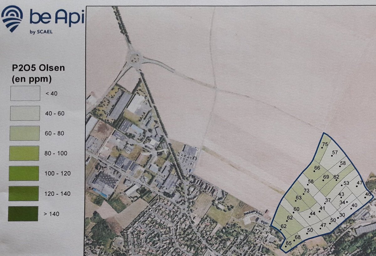 DegasJulien's tweet photo. Debrief de ma première parcelle analysée via #agriprecision @beApi_Coop : comprehension pour une zone qui pousse peu car manque P2O5. On va pouvoir économiser sur certaines zones et récupérer du rendement sur d'autres. @GroupeSCAEL @BABIN35242485 https://t.co/AFX7lL6x9H