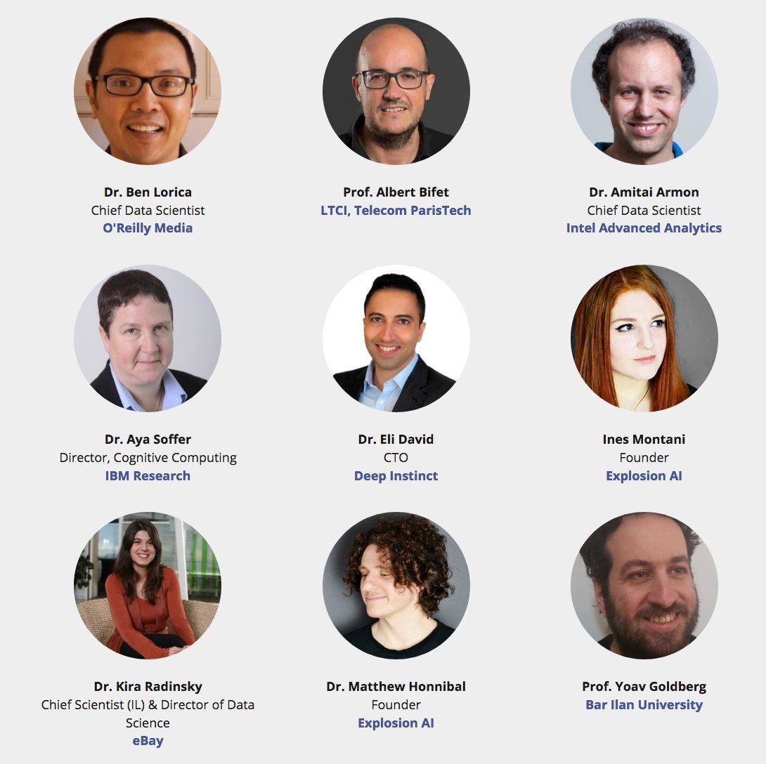 Screenshot of the speakers page