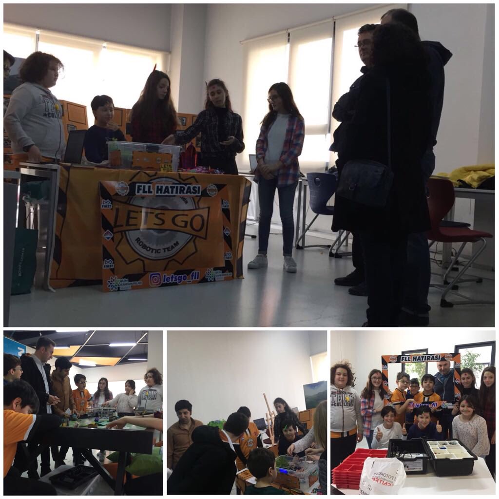 Bahcesehir_Sam's tweet image. Robotik takımımız LETSGO, katılacağı FLL ulusal turnuva öncesinde okulumuzdaki veli, öğretmen ve öğrencilere yaptıkları çalışmaları sergilediler. @letsgo_fll #hydrodynamics #bkegitek #bilimkahramanları #firstlegoleague #fll