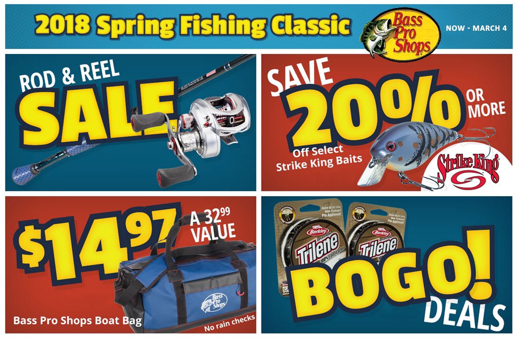 Last day to catch major deals during the #SpringFishingClassic at @BassProShops 🎣