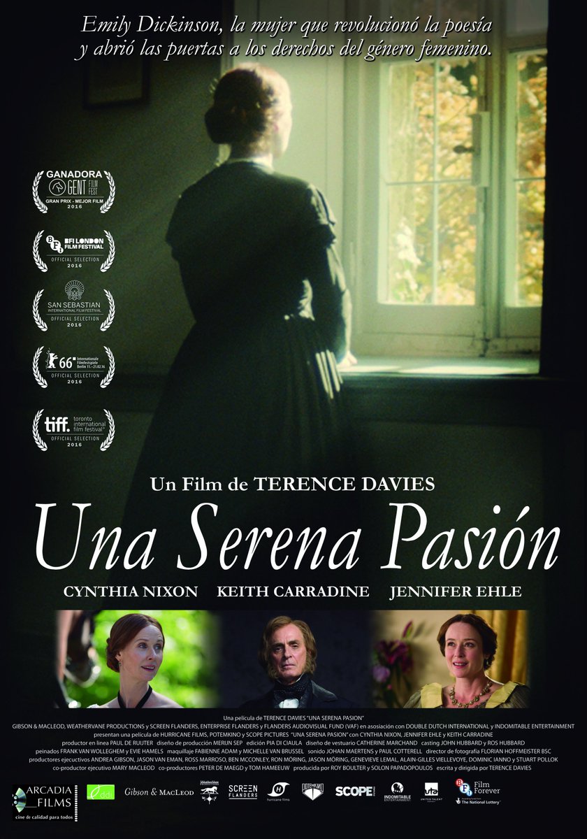 ArcadiaChile's tweet photo. ¿Eres amante de la poesía? Entonces, no te pierdas #UnaSerenaPasión en @CineElBiografo (17:15 y 21:30 Hrs) y @CineplanetChile (La Dehesa, 13:30 y 19:00 Hrs). El film, protagonizado por #CynthiaNixon, retrata la vida y obra de la poetisa estadounidense #EmilyDickinson. ¡No faltes! https://t.co/ver0bCGiJ7