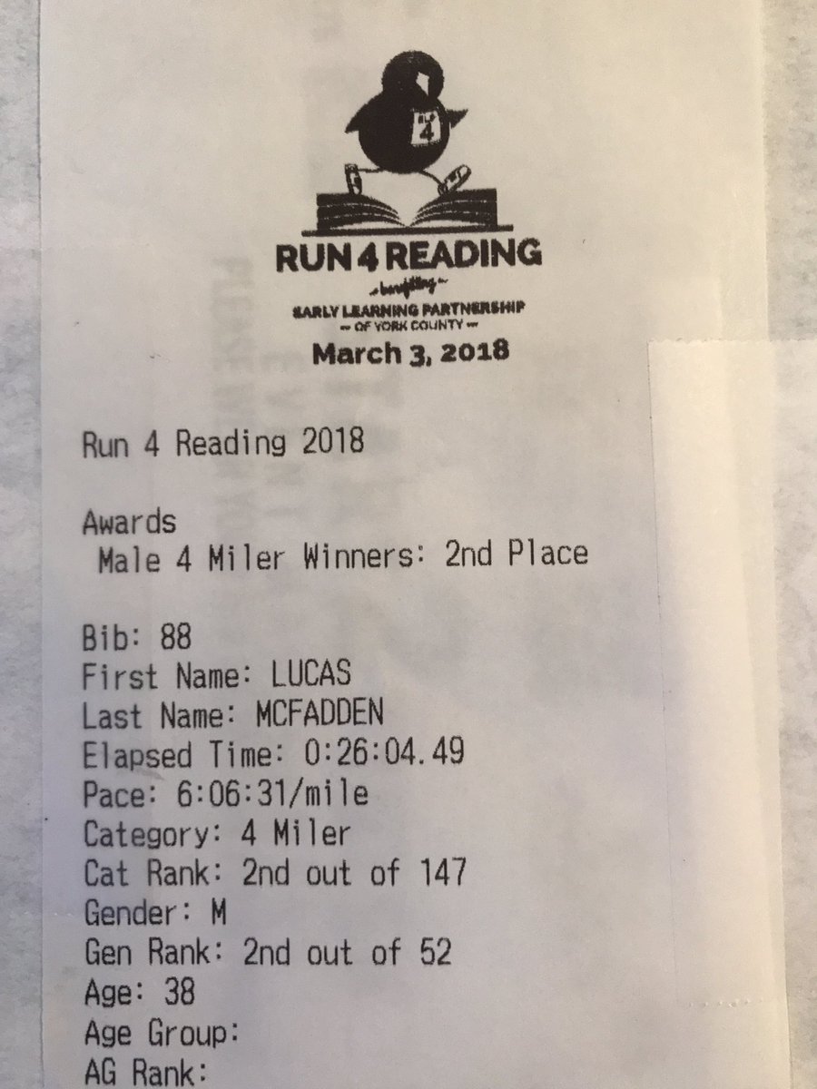 LucasMcFadden79's tweet photo. A great run for the fantastic @ELPofYorkCounty Helping to put books 📚 in the hands of kids - literally one step 🏃🏻♂️at a time #Run4Reading @comporium @cn2news @WRHI @YorkCountyNG @F3RockHill https://t.co/p68tbTmFZ7