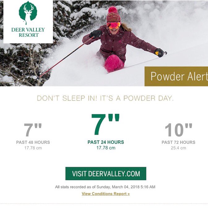 Deer_Valley's tweet photo. Don’t sleep in! It’s a powder day. https://t.co/5Jr6J5AJst