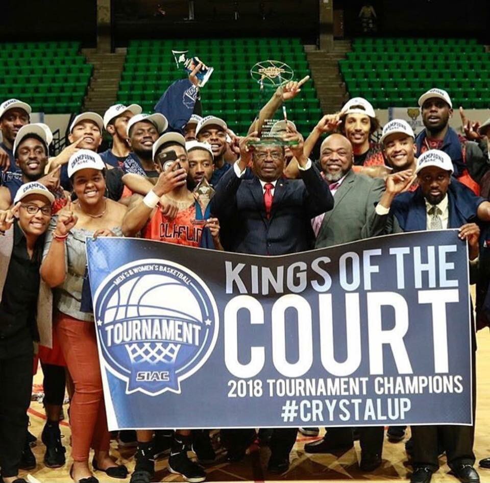 ChooseClaflin's tweet photo. Congratulations to the @ClaflinUniv1869 Men’s Basketball Team for winning the 2018 #SIAC Conference! #Clafin_RYS18 https://t.co/ZLbuwIVbcJ