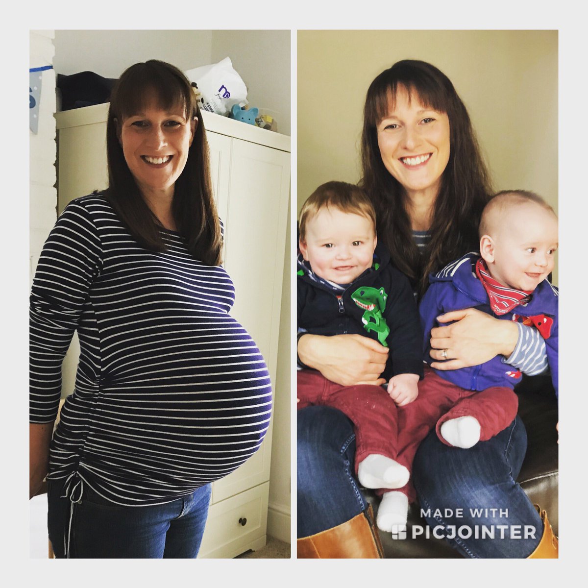twinstantrums's tweet photo. 38 weeks growing away nicely in my tummy (just before they were finally evicted) Versus 38 weeks growing away nicely in the big wide world. Follow my blog at https://t.co/XL2ZDpSmgd #itsatwinthing #twins #babies #thatbump #twinstantrumsandcoldcoffee https://t.co/AnjoEkWsux