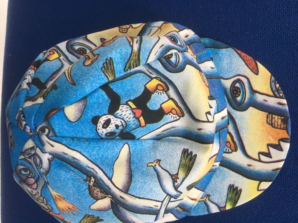 TeamDelko's tweet photo. How to recognize @brenton_jones on this #ParisNice ? Very easy!! By his @CarnacCycling helmet/race cap!
Thanks #Carnac for this amazing design 😍
#Australia https://t.co/pNj5pBcsUF