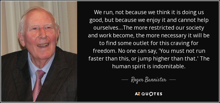 stevemagness's tweet photo. We lost a legend today. RIP Sir Roger Bannister.
"The human spirit is indomitable." https://t.co/tKPawOJoka