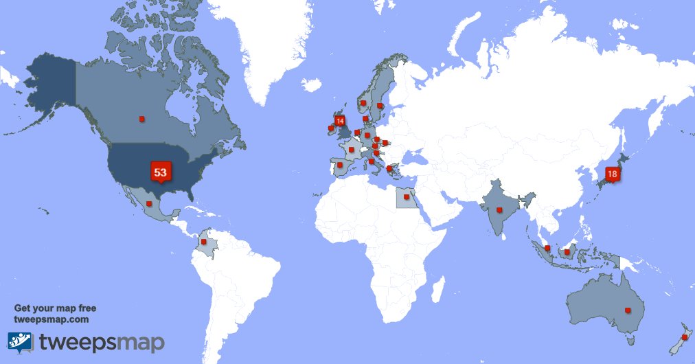 ElijahHolley's tweet photo. My followers live in USA (51%), Japan(18%)... Get your map: https://t.co/Lvqjs8e2ar https://t.co/Mph21bGT9j