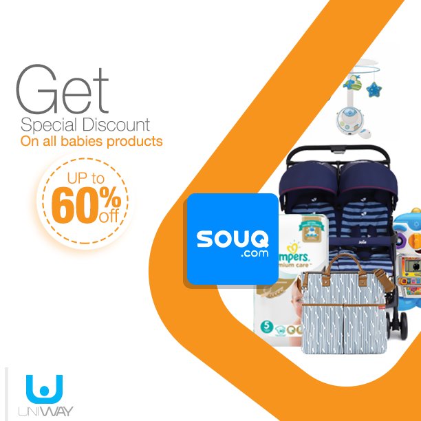 UniwayNetwork's tweet photo. ✳ Lovely discounts on all 🚼 Baby Products With Uniway ✳
Get up to 60% off on all Babies Products👶 when shopping on Souq Only From your Free #Be_Gainer Account on Uniway,
for more information https://t.co/SprKf91yx5
#Uniway ... #its_all_about_U https://t.co/Iw98VLF33J