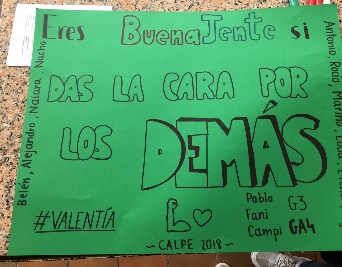 Eres BuenaJente si das la cara por los demás #GA4 #GVX #Valentía <a href="/MaristasCt/">Maristas Cartagena</a>