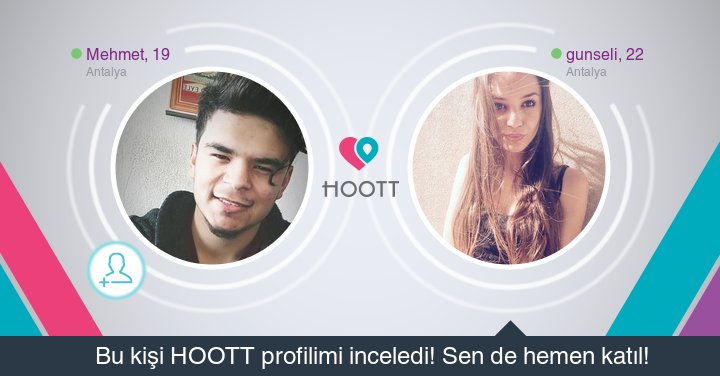 #HOOTTapp Yakınındaki kişilerle sohbet etmek için HOOTT indir. HOOTT ile Eğlen! goo.gl/jPUaB0