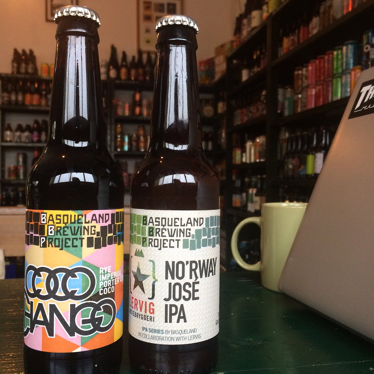 It’s been a mad few weeks with #snowmaggedon delayed deliveries, organising <a href="/sheffbeerweek/">Sheffield Beer Week</a> &amp; <a href="/indiebeerfeast/">Indie Beer Feast</a> events too (being fuelled by coffee at the moment! Note laptop as my constant companion too 😂). Just thought I’d mention these two new <a href="/basquelandbrew/">Basqueland Brewing</a> beers 😁 #tasty