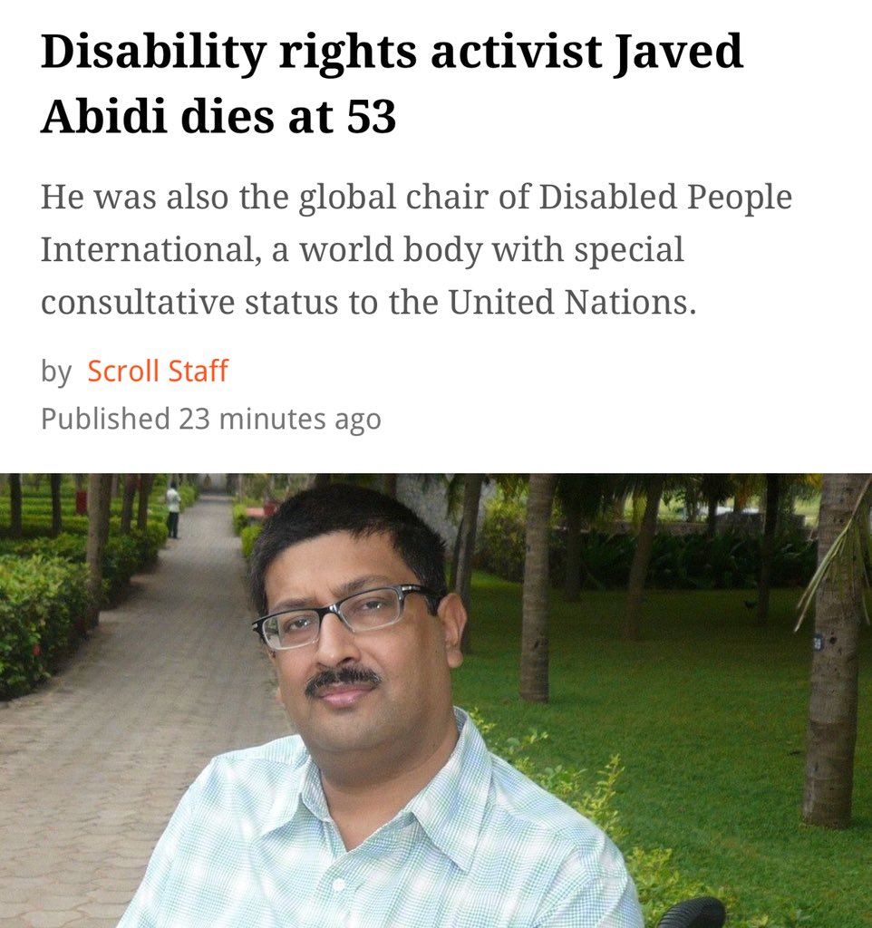 My tributes to someone who stood for the cause and rights of differently-abled 
Javed Abidi Sahab has made a difference to many lives 🙏🏻
#JavedAbidi