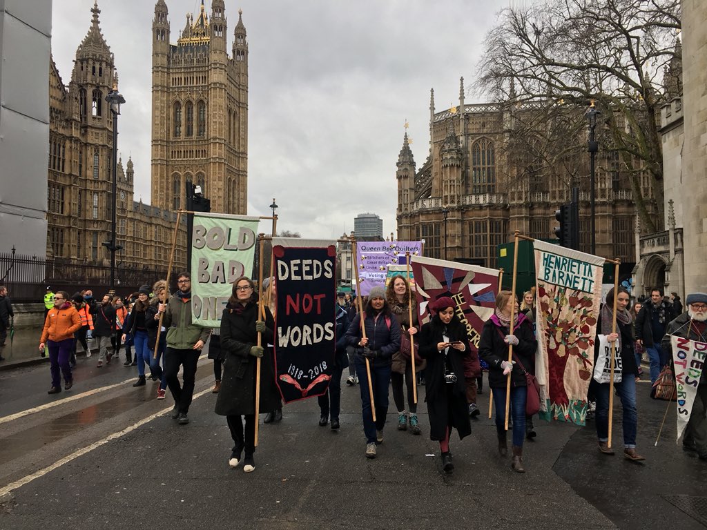 100 years on, the struggle continues. #March4Women #100banners @Digidrama @artsdepot