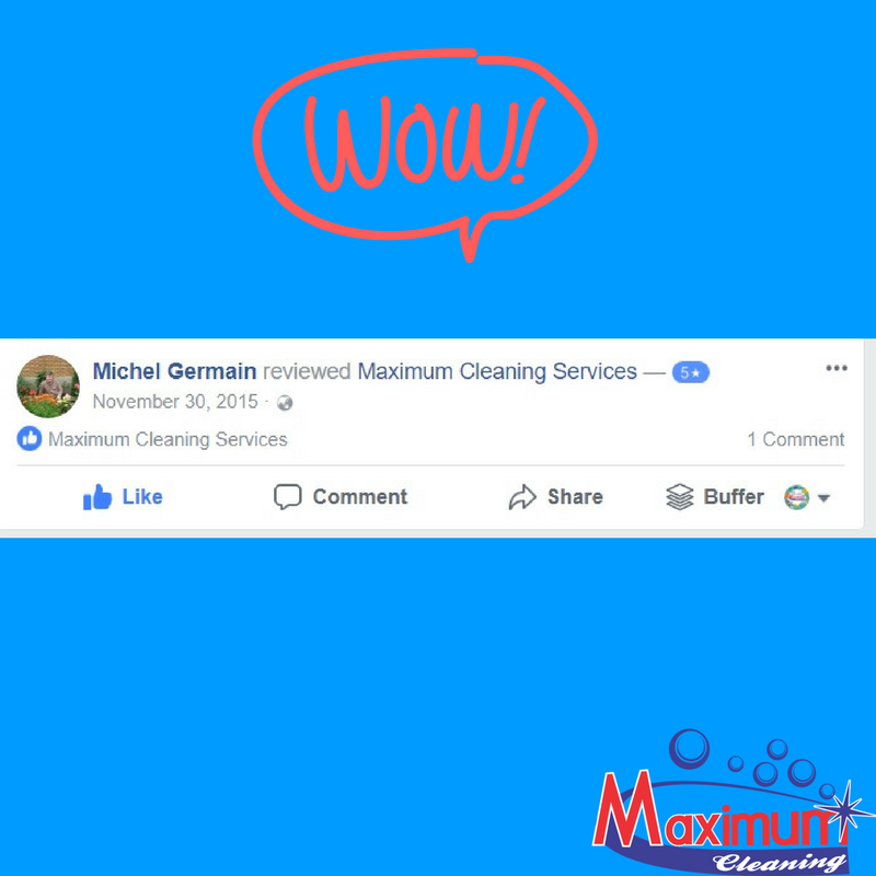 Thank you for the 5-star feedback! We really appreciate all your reviews and we strive hard to continue delivering great services for our clients!

#MaximumCleaning #CleaningServices #NewJersey