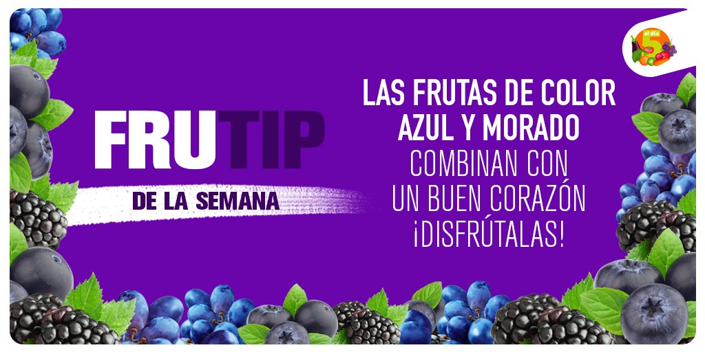 5aldiachile's tweet photo. #FRUTIP
Deben su color a una sustancia llamada antocianina que produce un efecto antioxidante en el organismo.
Aportan fitoestrógenos y polifenoles que ayudan a la prevención de enfermedades cardiovasculares.
¡No hay excusas, consúmelas! https://t.co/T8rXi2TJZL