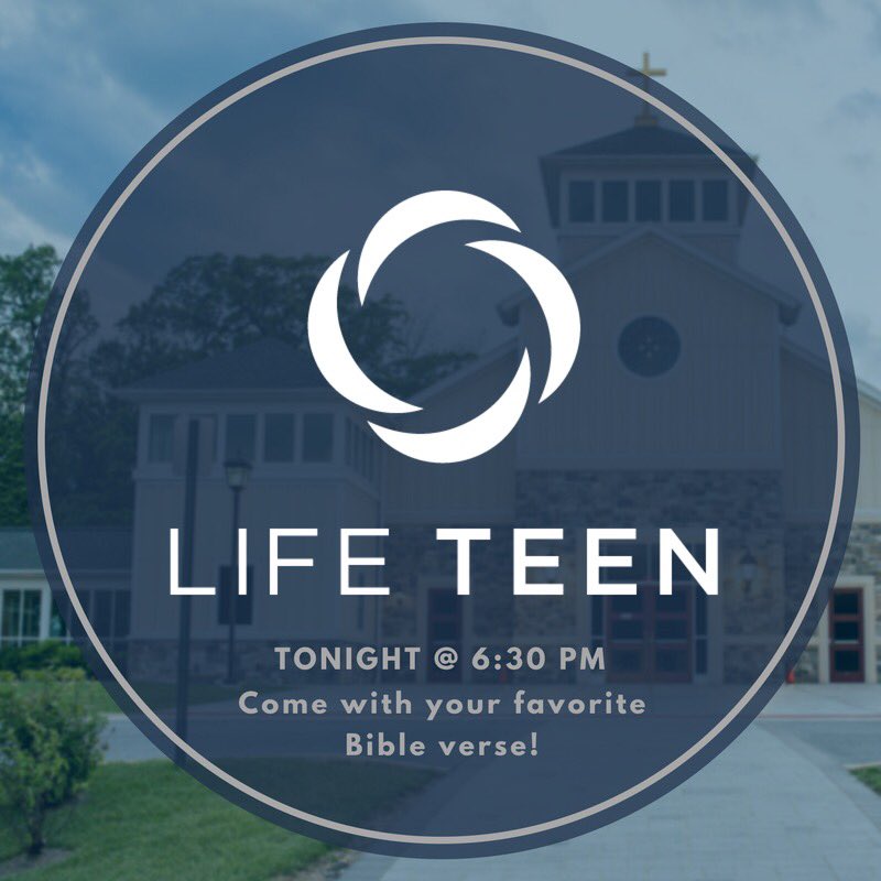 SJCMYM's tweet photo. After a very long break, Lifeteen is back TONIGHT at 6:30!! Come with your favorite bible verse (we will use it in an activity) https://t.co/fVfYbipMqj