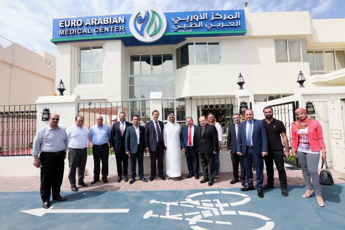 EuroArabian_MC's tweet photo. يسرنا إعلامكم بأنه قد تم افتتاح المركز الطبي الأوروبي العربي يوم الخميس 22 فبراير 2018 في منطقة الوصل وهي أحد أهم المناطق الحيوية بدبي، حيث قام السيد حسام الدين الإمام -مالك المركز- برفقة الدكتور محمد العاسمي بقص الشريط وإعلان الافتتاح الرسمي للمركز وسط أجواء من الفخامة والرقيز https://t.co/wWH7CGRCy7