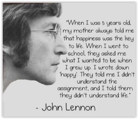 wbteeshirts's tweet photo. #sundaymotivation ...the immortal @johnlennon and the importance of choosing something that you #love...the most important thing in life is to be #HAPPY.  Have a #great #SundayMorning https://t.co/V9S7tnEsDV